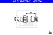 ATE ATE669700 Гальмiвнi аксесуари на автомобиль VW TRANSPORTER