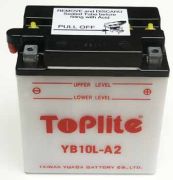 TOPLITE YB10LA2 12V,11Ah,д. 136, ш. 91, в.146, объем 0,7, вес 4,4 кг,без электролита