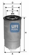 UFI 2452801 Топливный фильтр на автомобиль CHRYSLER GRAND