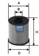 UFI 2600600 Топливный фильтр на автомобиль MERCEDES-BENZ C-CLASS