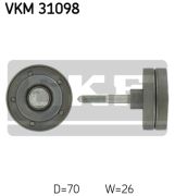 SKF VKM31098 Паразитный / ведущий ролик, поликлиновой ремень на автомобиль VW GOLF