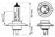 Bosch 1 987 302 041 Автомобильная лампа H4 standart 12V W-V
