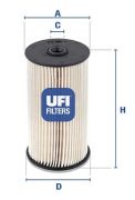 UFI 2600700 Топливный фильтр на автомобиль SEAT ALTEA