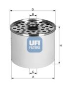UFI 2436000 Топливный фильтр на автомобиль FORD ORION