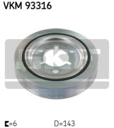 SKF VKM 93316 Ременный шкив, коленчатый вал