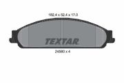 TEXTAR T2458002 Тормозные колодки дисковые на автомобиль FORD USA FREESTYLE