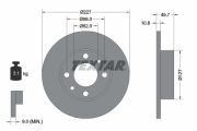 Textar T92019300 Тормозной диск