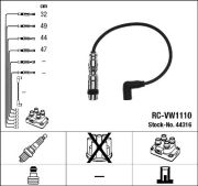 NGK RCVW1110 Комплект высоковольтных проводов на автомобиль SEAT ALTEA