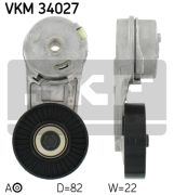 SKF VKM34027 Натяжной ролик, поликлиновой  ремень на автомобиль OPEL ASTRA