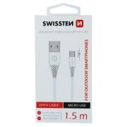 LKQ DOSWS71504302 Кабель для зарядки телефона SWISSTEN USB / MICRO USB 1,5 M белый (9mm)