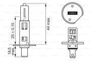 BOSCH 1987302011 Автомобильная лампа H1 standart 12V W-V на автомобиль MERCEDES-BENZ E-CLASS