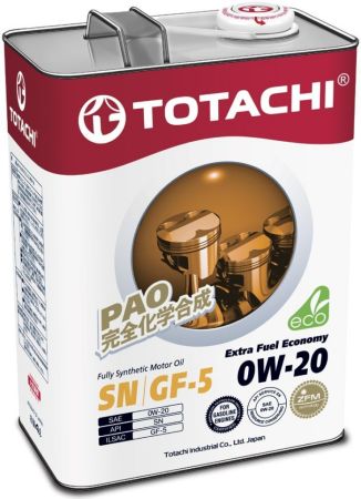 TTCH 0W20/4 TOTACHI Моторное масло Totachi Extra Fuel Economy 0W-20 (PAO) / 4л. / купить дешево