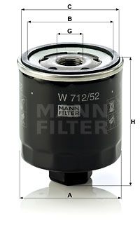 MFW71252 MANN Масляный фильтр для AUDI A2