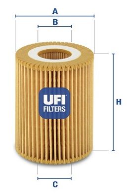 2502700 UFI Масляный фильтр на HONDA