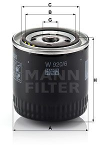 MFW9206 MANN Масляный фильтр для CHRYSLER VISION