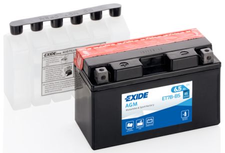 EXI ET7B-BS EXIDE Акумулятор EXIDE AGM [12B] 6,5 Ah /  150x65x93 (ДхШхВ) купить дешево