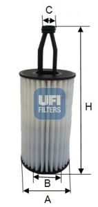 2517200 UFI Масляный фильтр для MERCEDES BENZ GLS