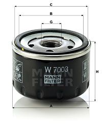 MFW7003 MANN Масляный фильтр для LANCIA THESIS