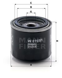 MFW81181 MANN Масляный фильтр для SUZUKI SJ410