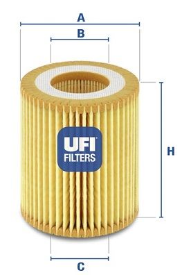 2504900 UFI Масляный фильтр до CADILLAC