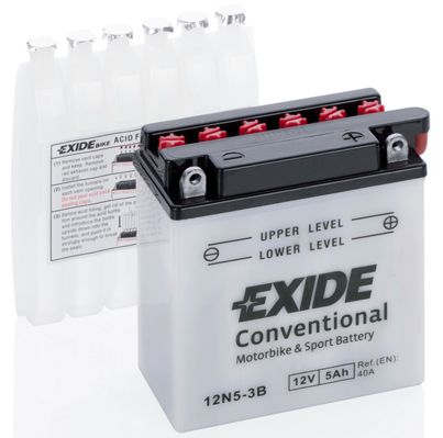 EXI 12N5-3B EXIDE Акумулятор EXIDE Стандарт [12B] 5 Ah/  120x60x130 (ДхШхВ) купить дешево