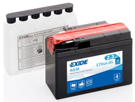 EXI ETR4A-BS EXIDE Акумулятор EXIDE AGM [12B] 2,3 Ah /  113x48x85 (ДхШхВ) купить дешево