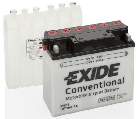 EXI 12Y16A-3A EXIDE Акумулятор EXIDE Стандарт [12B] 20 Ah/  185x80x170 (ДхШхВ) CCA 190 купить дешево