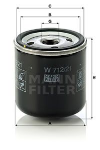 MFW71221 MANN Масляный фильтр для DODGE NEON