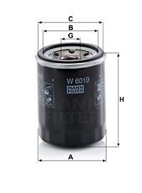 MFW6019 MANN Масляный фильтр для TOYOTA GT