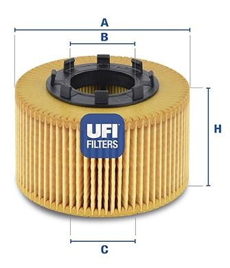 2501500 UFI Масляный фильтр на JAGUAR