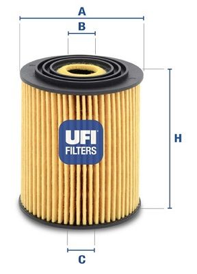2503400 UFI Масляный фильтр для FIAT 500X