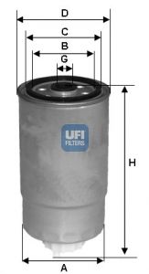 2435101 UFI Топливный фильтр для FIAT TALENTO