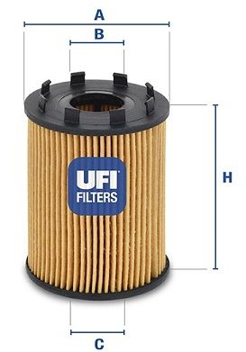 2504300 UFI Масляный фильтр для FIAT QUBO