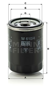 MFW6104 MANN Масляный фильтр для NISSAN 100NX