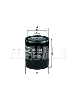 OC196 KNECHT Масляный фильтр для MAZDA RX-8