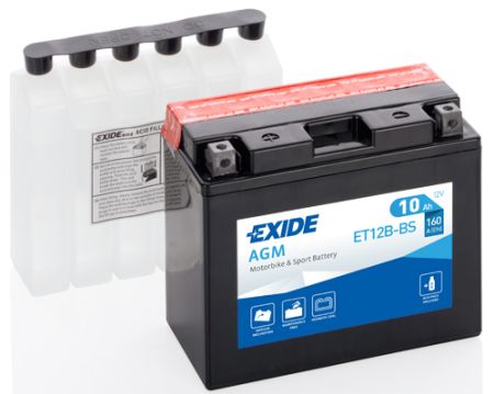 EXI ET12B-BS EXIDE Акумулятор EXIDE AGM [12B] 10 Ah/  150x70x130 (ДхШхВ) CCA 160 купить дешево
