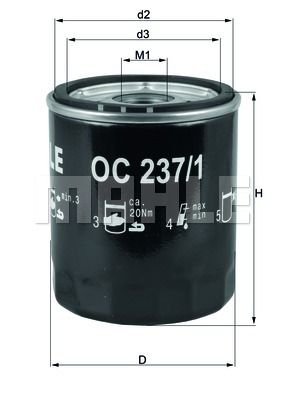 OC2371 KNECHT Масляный фильтр для ROVER MINI