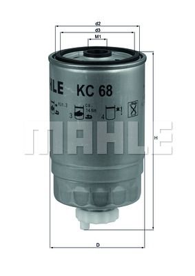 KC68 KNECHT Топливный фильтр для FIAT SIENA