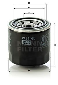 MFW81180 MANN Масляный фильтр для MITSUBISHI SIGMA
