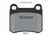 TEXTAR T2068701 Тормозные колодки дисковые