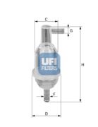 UFI  Топливный фильтр комплект 12 шт.