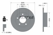 TEXTAR T92037400 Тормозной диск на автомобиль AUDI 200
