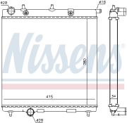 NISSENS NIS63505 Радиатор CN C3(09-)1.0 VTi(+)[OE 1330.Q5] на автомобиль PEUGEOT 208