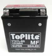 TOPLITE YTX7LBS 12V,6Ah,д. 114, ш. 71, в.131, электролит в к-те, вес 2,35 кг на автомобиль KTM RC125