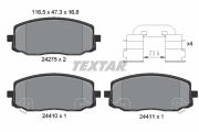 TEXTAR T2427501 Тормозные колодки дисковые на автомобиль HYUNDAI I10