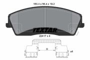 TEXTAR T2241701 Тормозные колодки дисковые