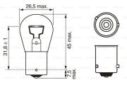 BOSCH 1987302213 Автомобильная лампа PY21W 12V W-V на автомобиль MAZDA 3