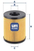 UFI 2511500 Масляный фильтр на автомобиль SKODA FABIA