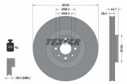 TEXTAR T92272403 Тормозной диск на автомобиль LANCIA DELTA
