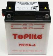 TOPLITE YB12AA 12V,12Ah,д. 135, ш. 81, в.161, объем 0,8, вес 4,1 кг,без электролита